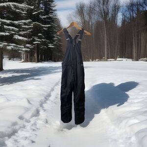 Ski Gear Snow Boarding Ski Bibs Youth Large Black Adjustable Pockets Sledding